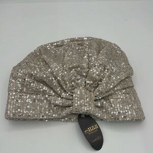 Sparkly Sequin Twist Pleated Hair Wrap Stretch Turban